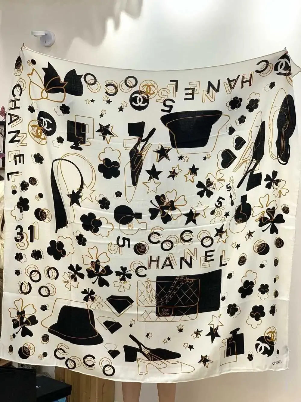 CHANEL Playful Motif Lightweight Scarf
